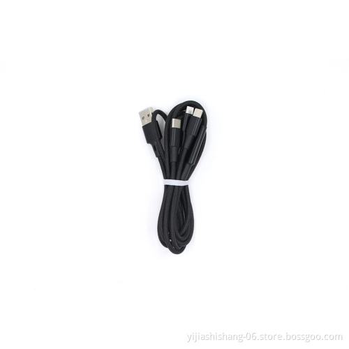 Yijiashishang Free Sample Durable Quality 2A Fast Charging Speed Multi 3 in 1 Usb Charger Cable